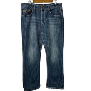 CJ Black Mens Bootcut Jeans Denim Distressed Medium‎ Wash Size 36/32